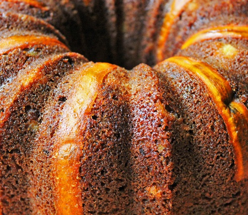 Christmas Bundt Cake with Walnuts and Raisins