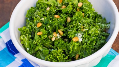 Kale Salad with Pecorino Lemon and Pine Nuts